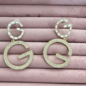 Elegant Gold Crystal Earrings